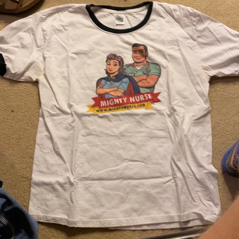 Mighty nurse tee size large